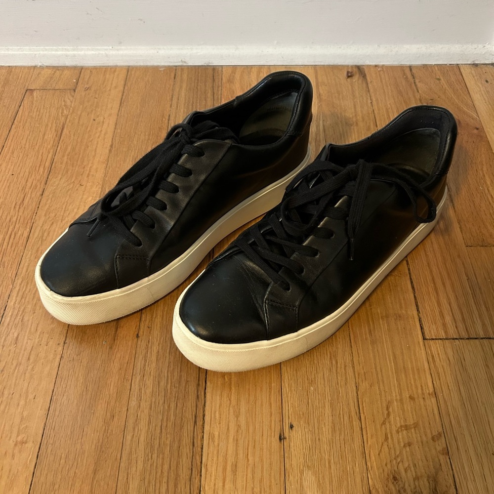 Black Leather Women’s Sneakers